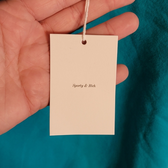 NWT Sporty & Rich Crewneck Sweater Ocean Blue Sz S - Picture 4 of 9